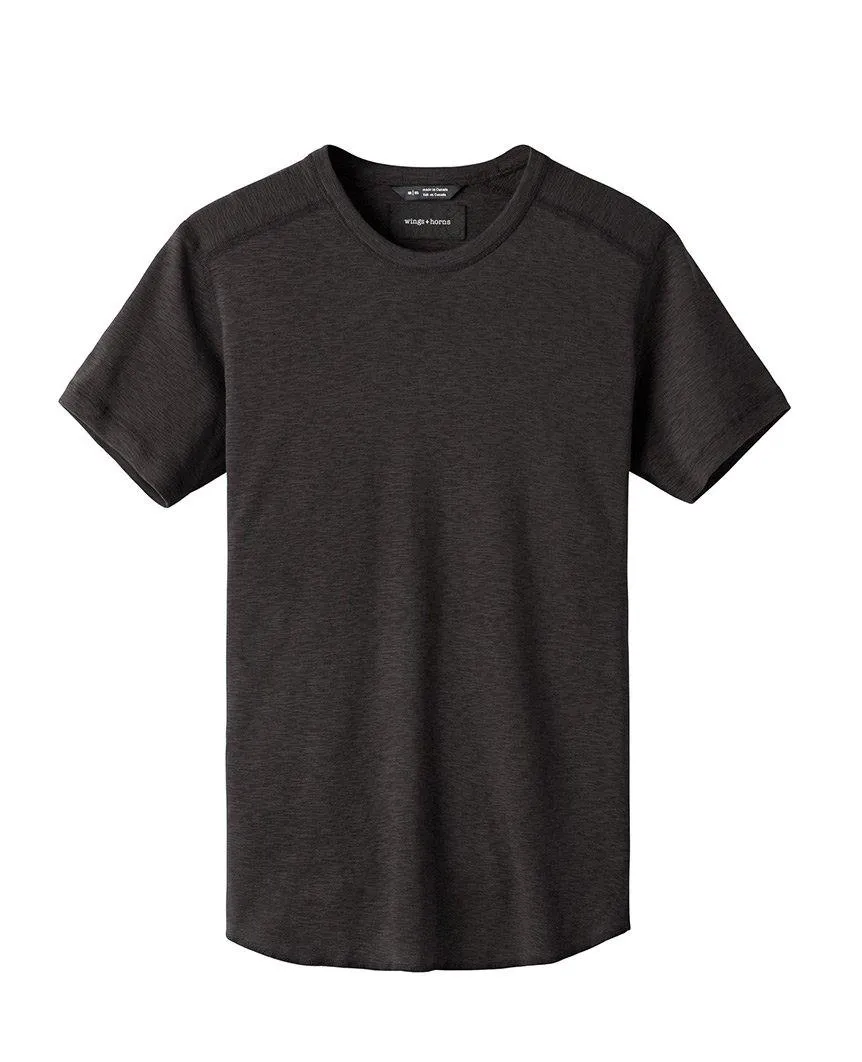 1x1 Slub Short Sleeve Crewneck Stone