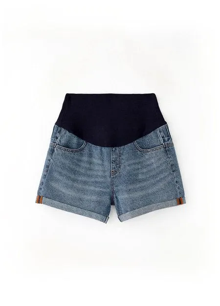 241515B7 Cuffed Maternity Denim Shorts