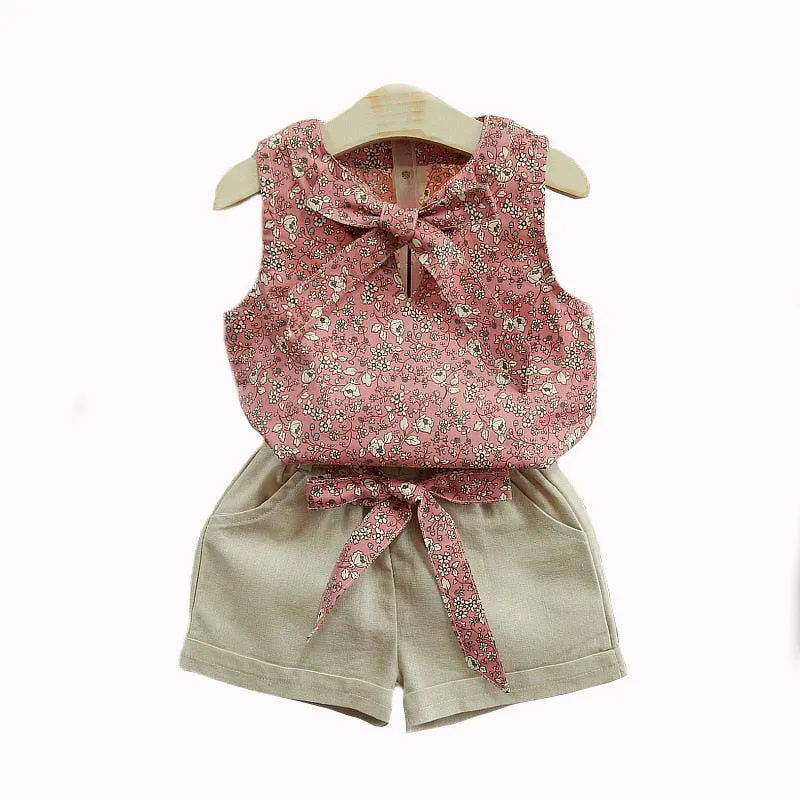 2pc Baby and Toddlers Sleeveless Blouse and Shorts