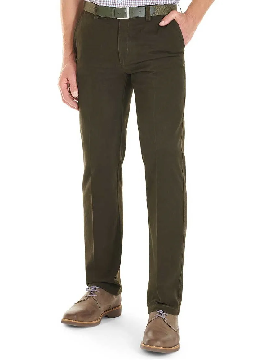 40% OFF GURTEEN Trousers - Longford Autumn Stretch Cotton Chinos – Bracken - 40 REG