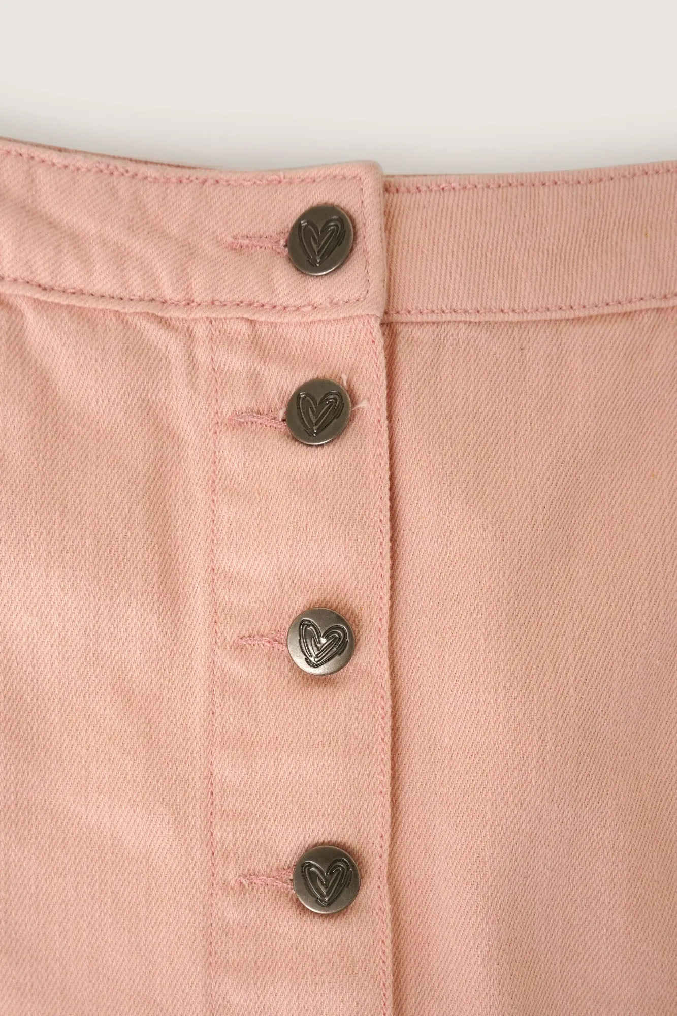 A-Line Buttoned Mini Skirt
