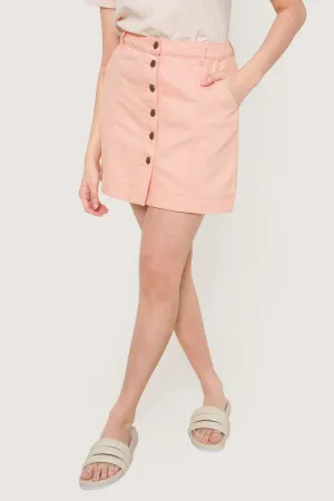 A-Line Buttoned Mini Skirt