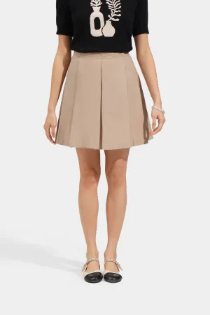 A-Line Pleated Mini Skirt