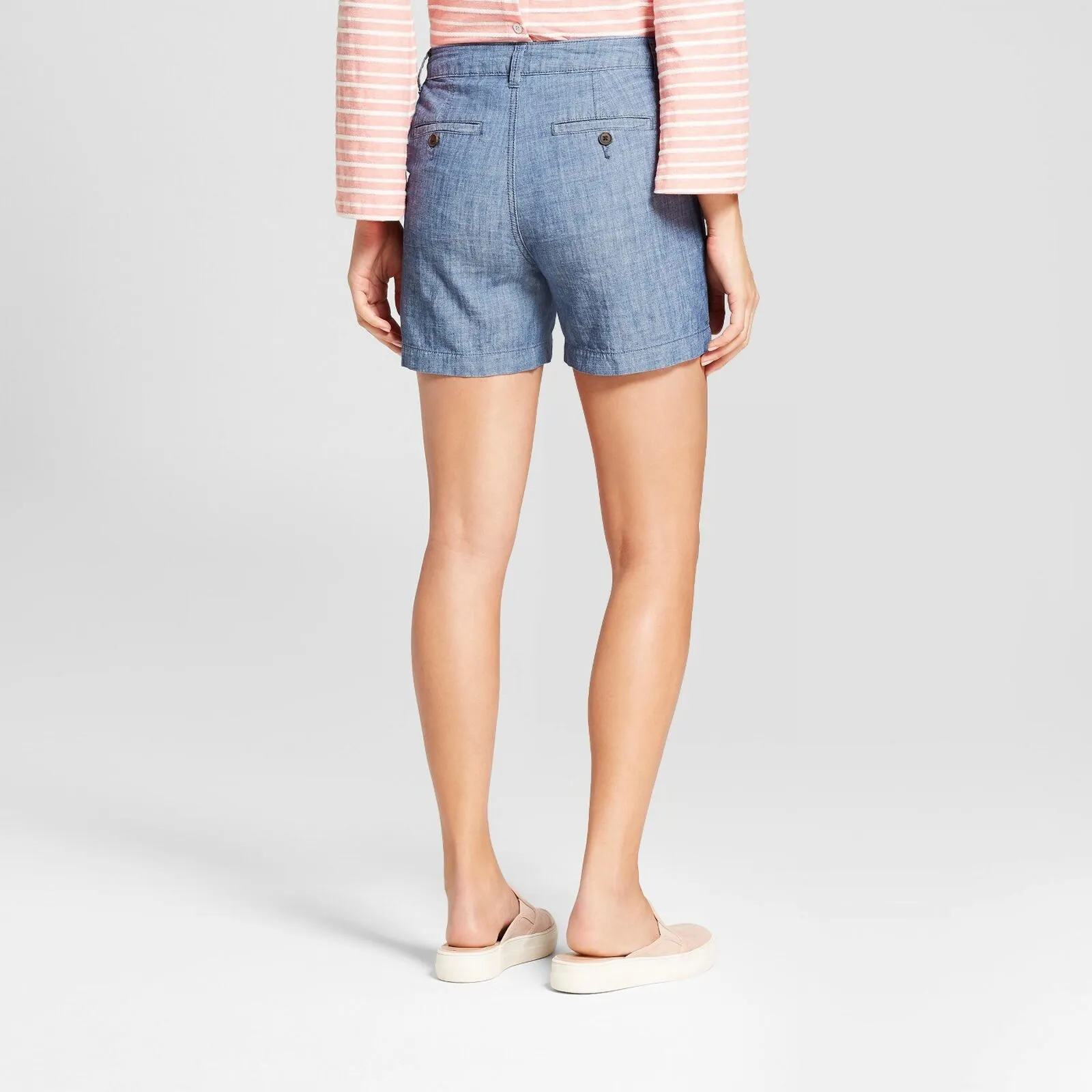 A New Day Women's 5 Inch Chambray Chino Shorts