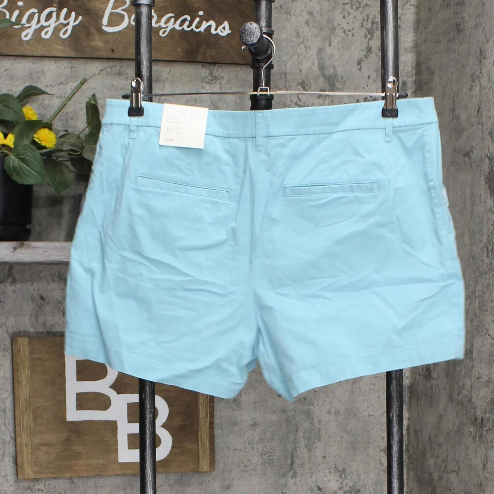 A New Day Women's 5" Clean Chino Shorts 79230681 Turquoise Blue 16