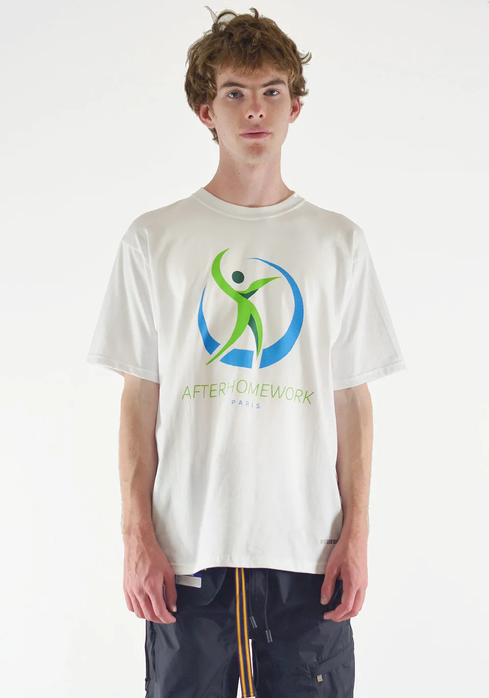 AFTER HOMEWORK HEALTH PRINTED T-SHIRT WHITE