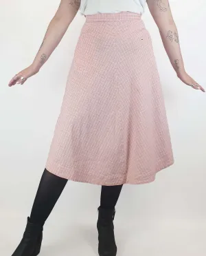 Alpha 60 pink and white striped A-line skirt size M (best fits size 12)