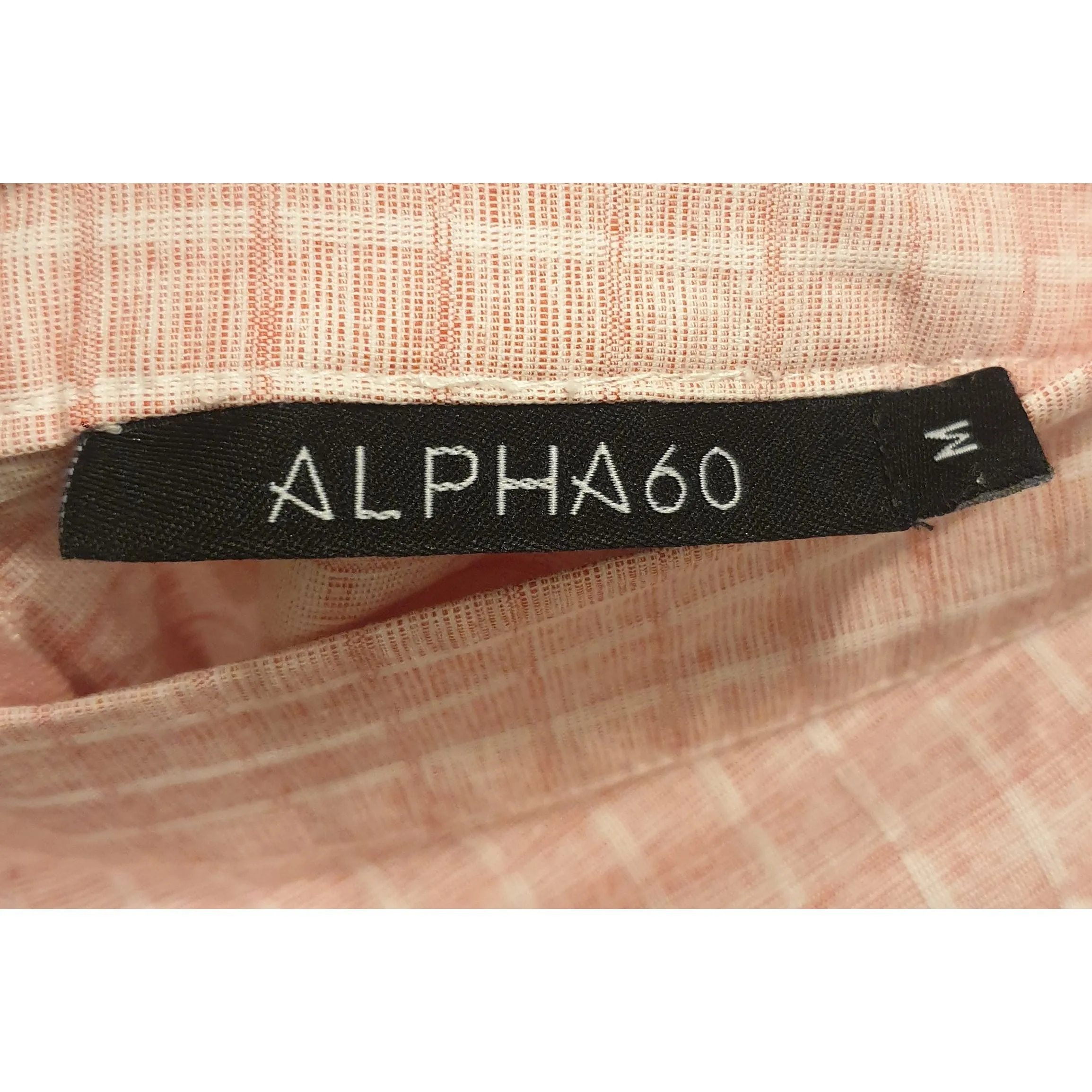 Alpha 60 pink and white striped A-line skirt size M (best fits size 12)