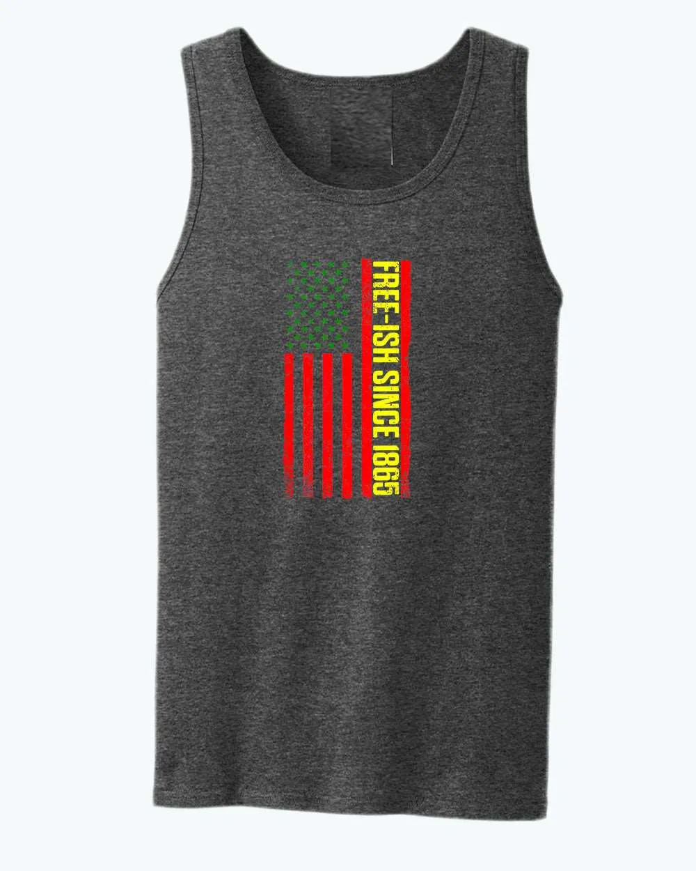 American flag juneteenth tank top green yellow red flag tank tops