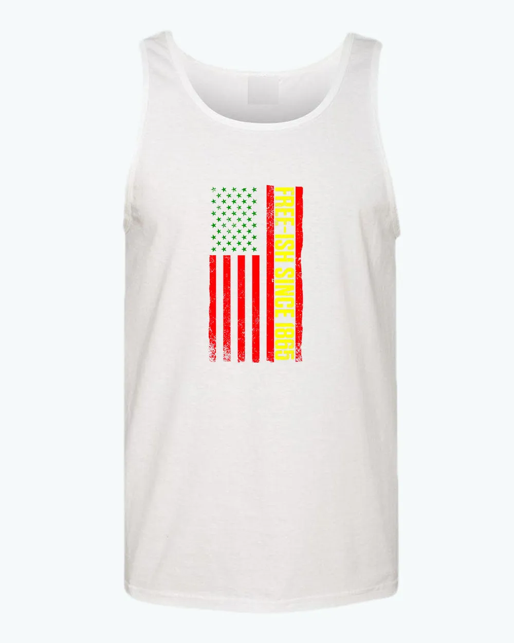 American flag juneteenth tank top green yellow red flag tank tops