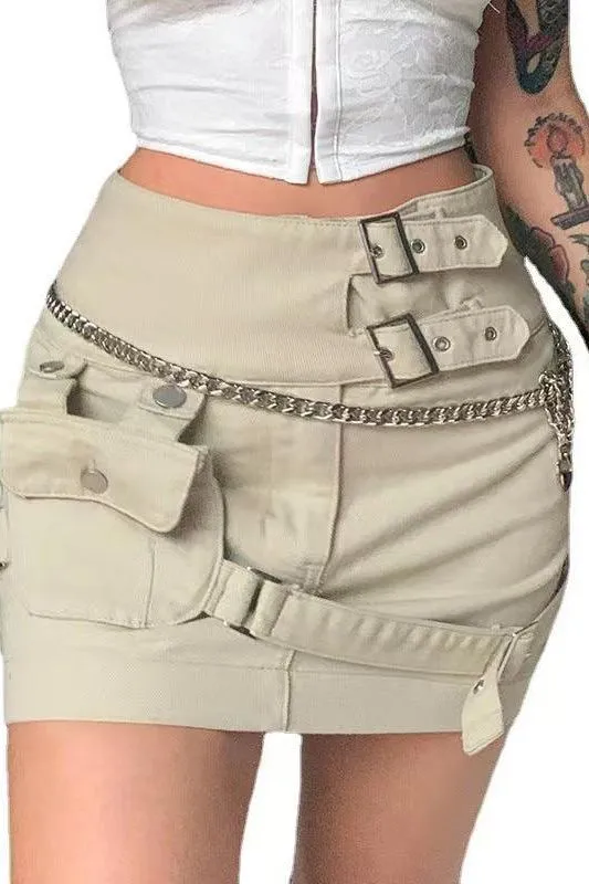 American pocket tooling denim skirt