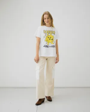 Anna Vilma - Basic Jersey Yellow Bunny Relaxed T-shirt