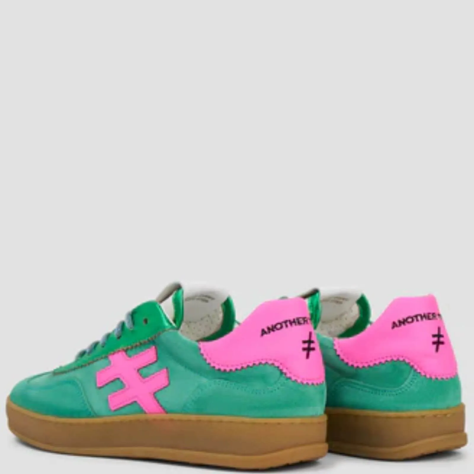 Another Trend Green & Pink Sneakers