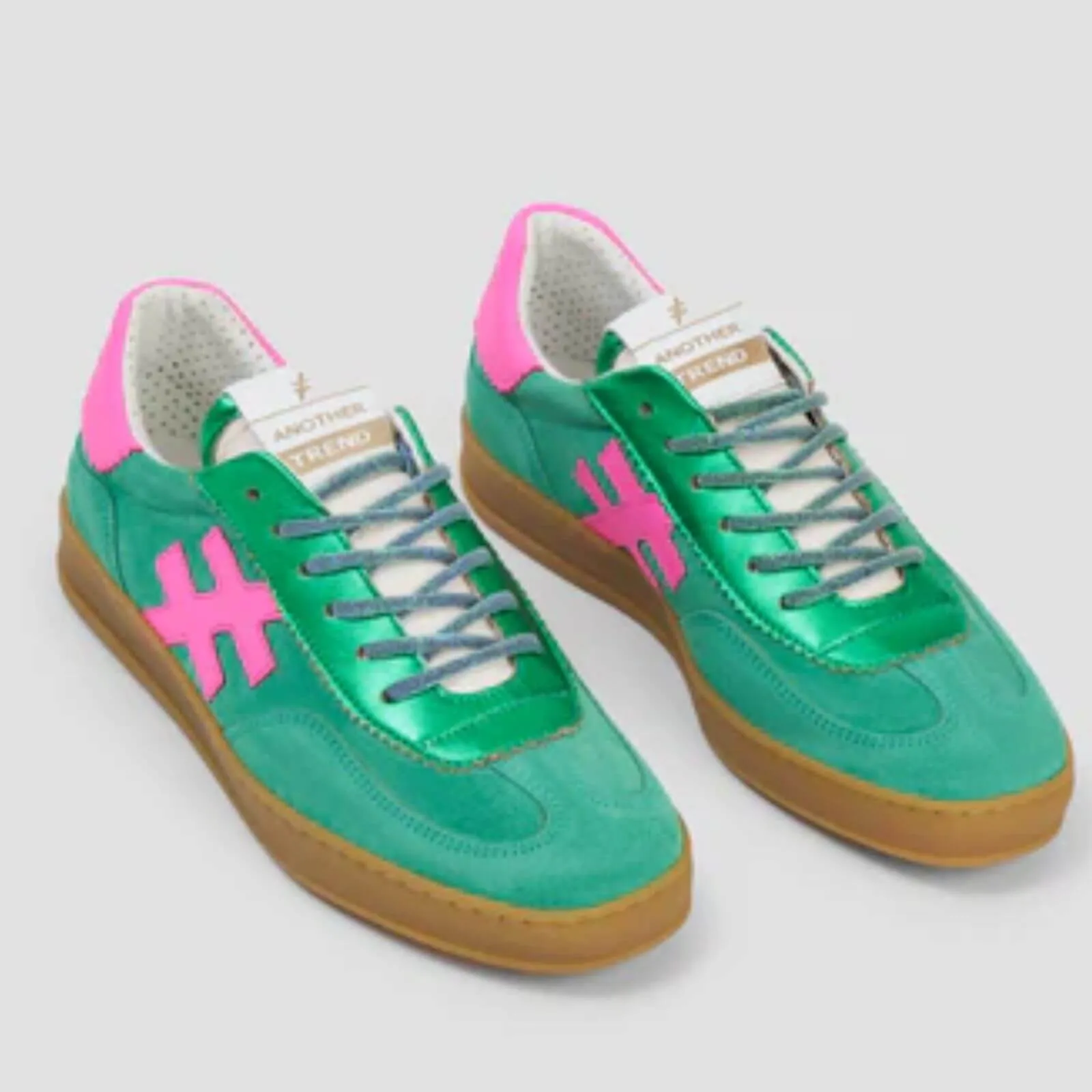 Another Trend Green & Pink Sneakers