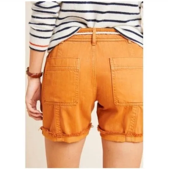 Anthropologie Wilder Rope Utility Shorts in Burnt Orange Size 30