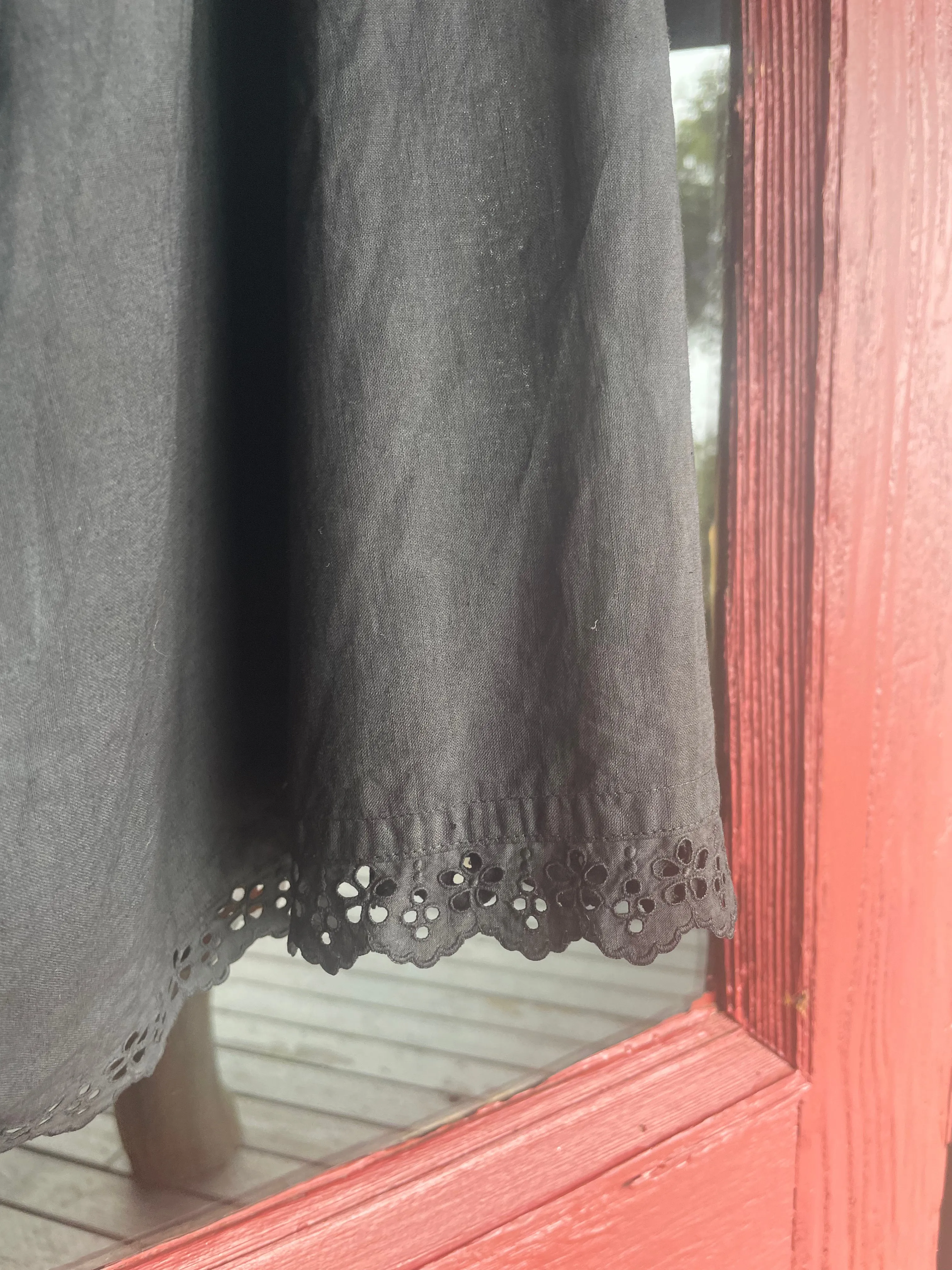 Antique Fade Black Cotton Eyelet Bloomers