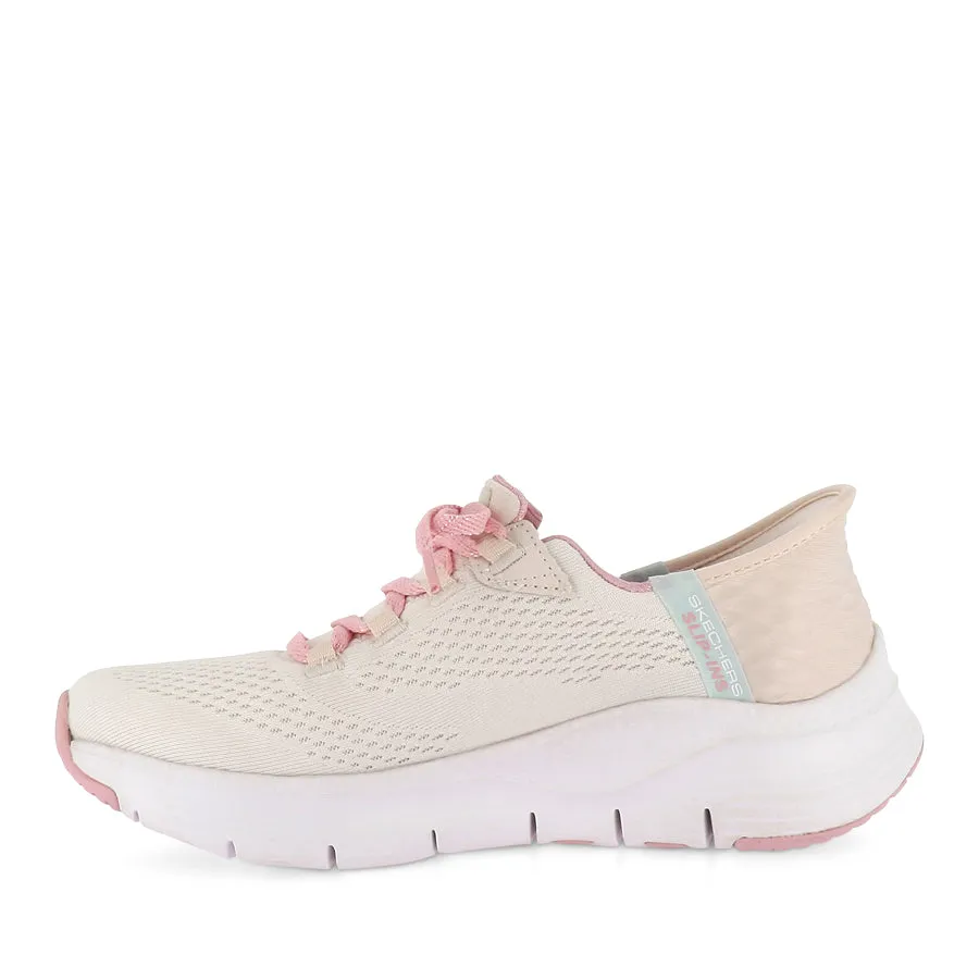 ARCH FIT - FRESH FLARE SLIP (L) - OFF WHITE/PINK