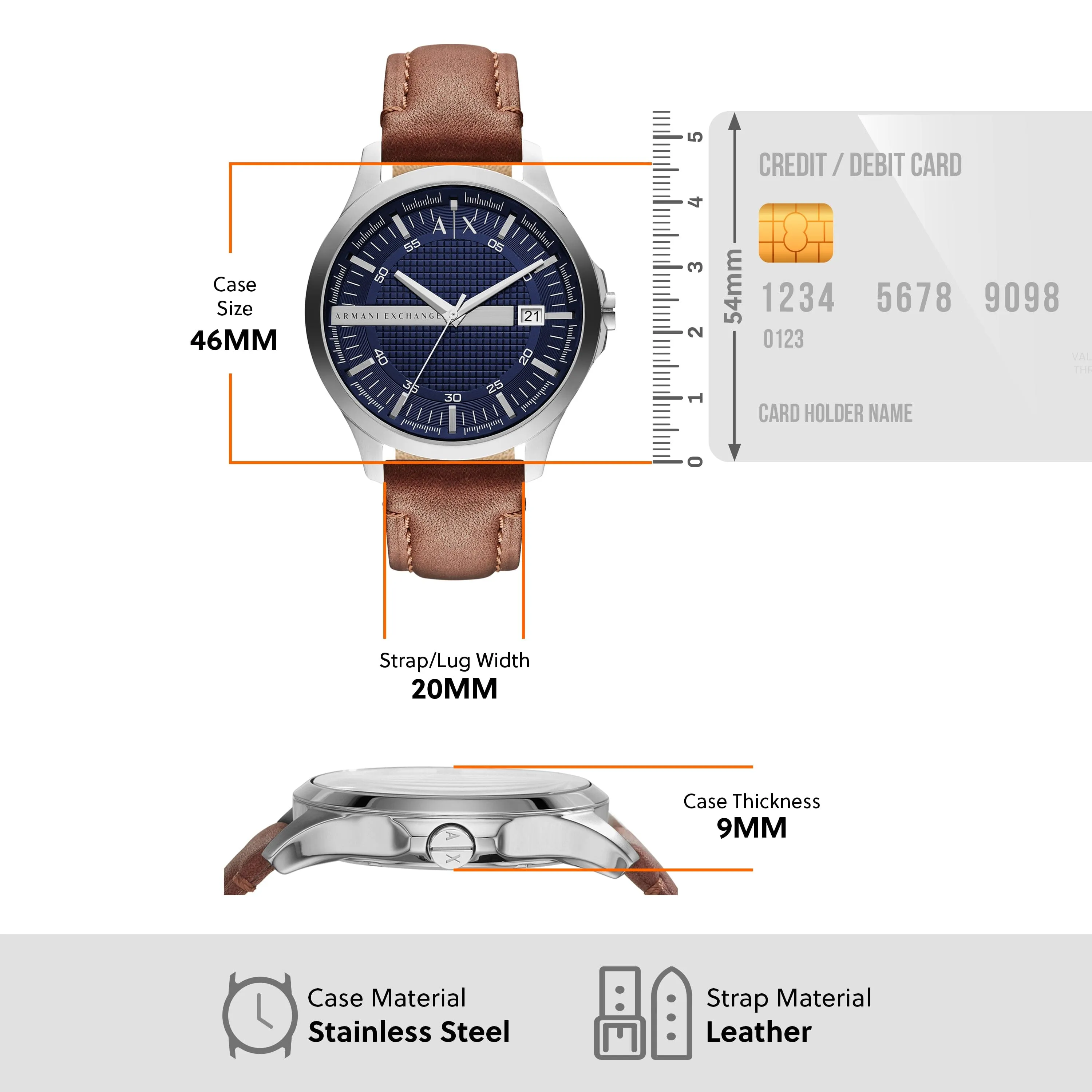 Armani Exchange Men's Leather Watch - AX2133