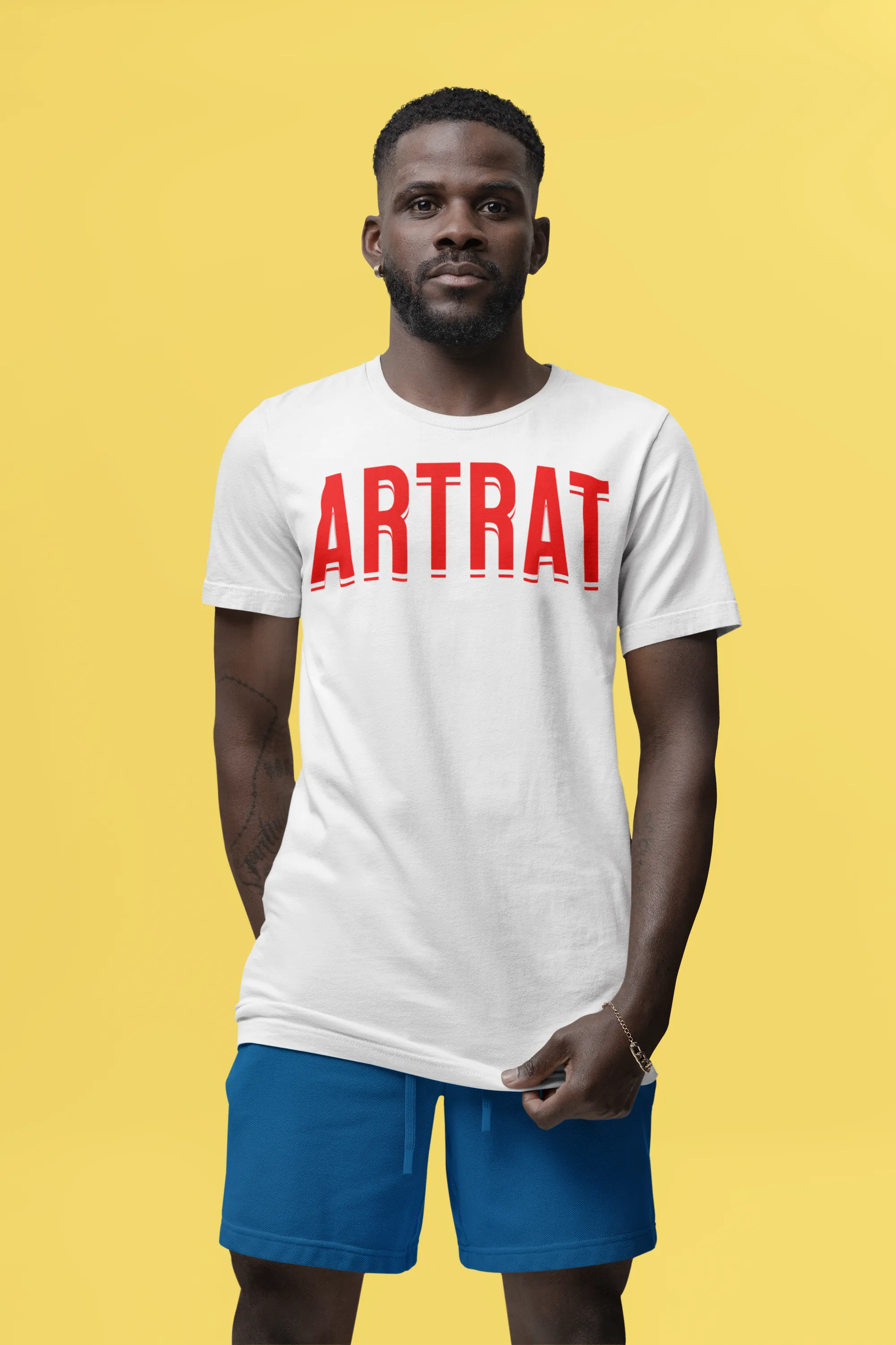 ArtRat Logowear Cotton T-Shirt - White (Design on Back)