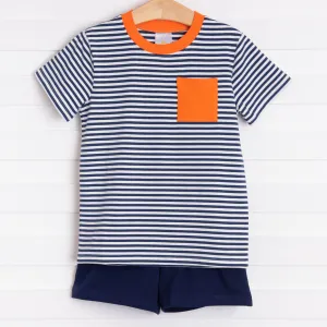 Auburn Short Set, Navy