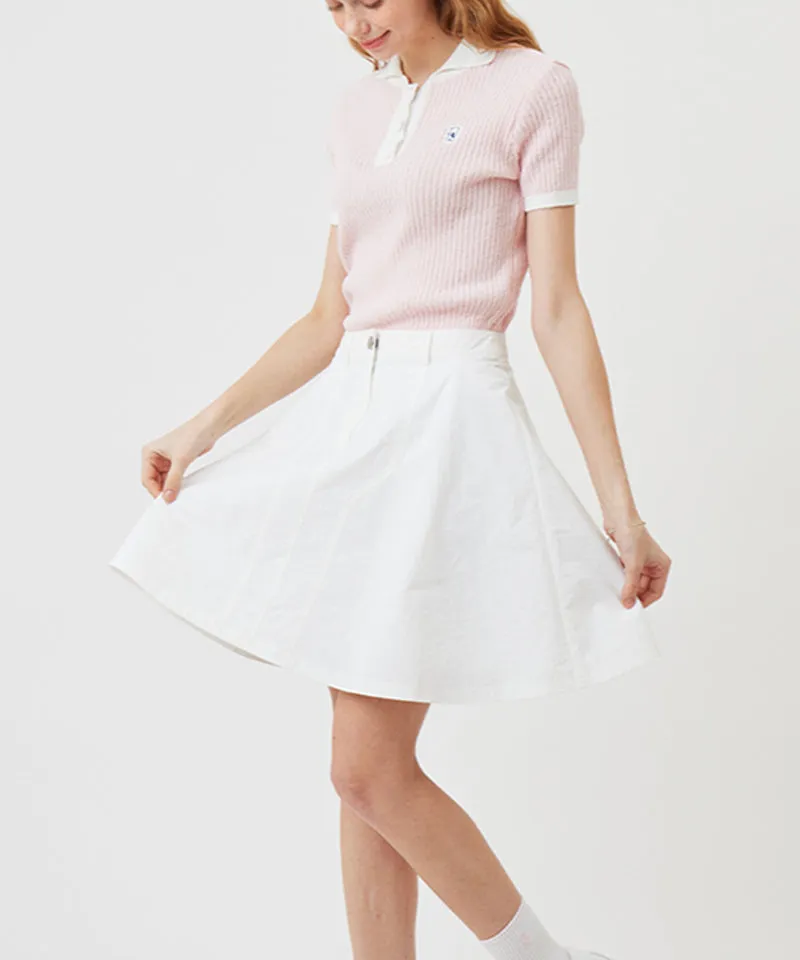 AVEN A-Line Midi Skirt - White