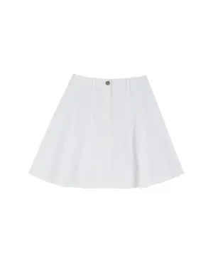 AVEN A-Line Midi Skirt - White