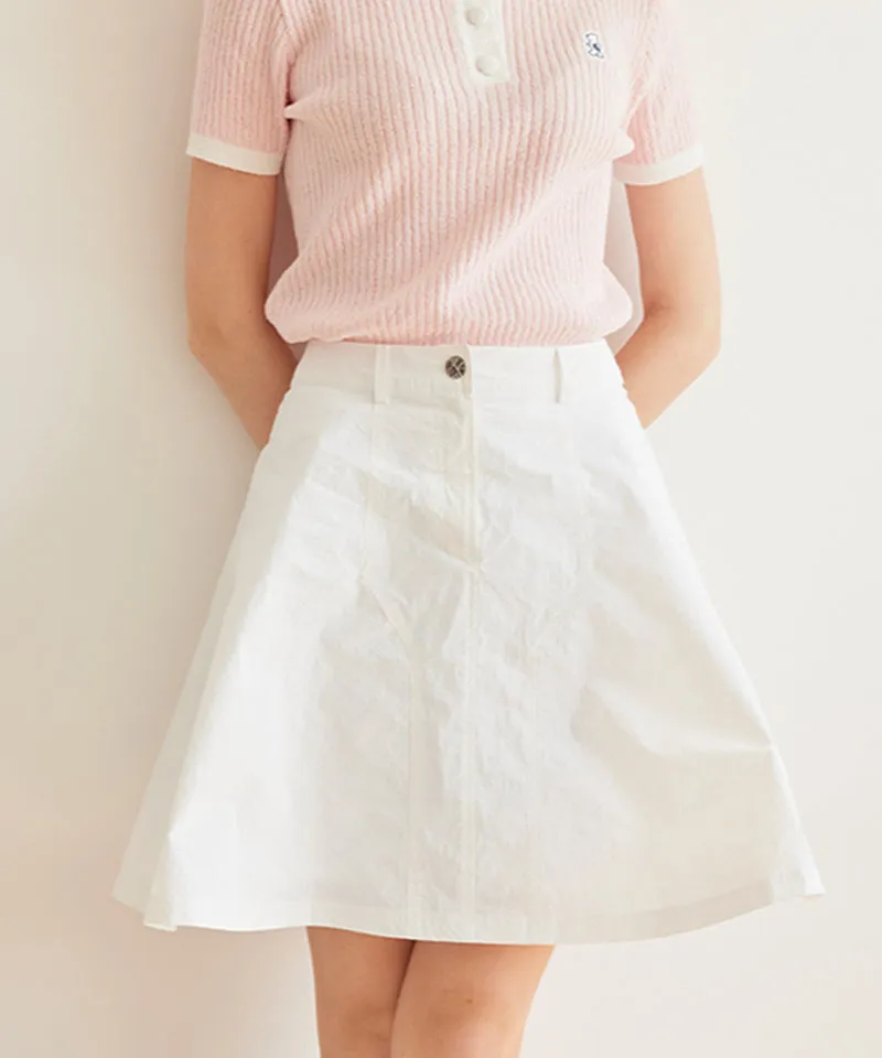 AVEN A-Line Midi Skirt - White