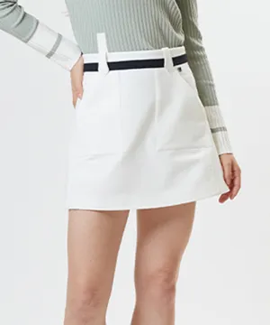 AVEN Front Pocket A-line Skirt - Ivory
