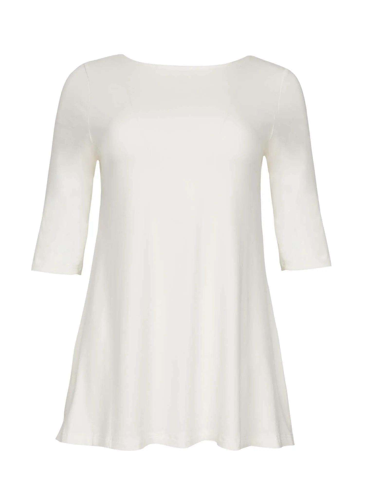 Bamboo Mid Sleeve T Shirt - Cream