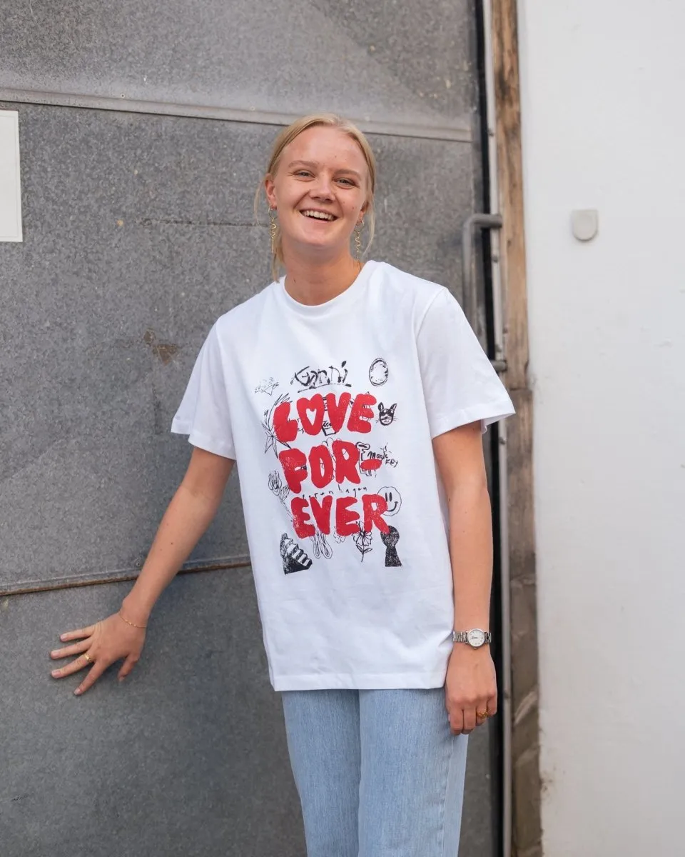 Basic Cotton Jersey - Love - Bright White