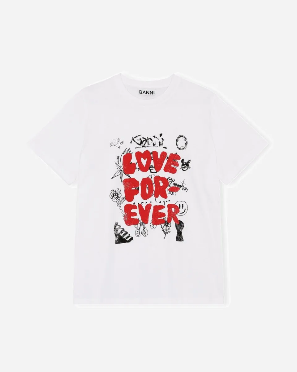 Basic Cotton Jersey - Love - Bright White