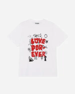 Basic Cotton Jersey - Love - Bright White