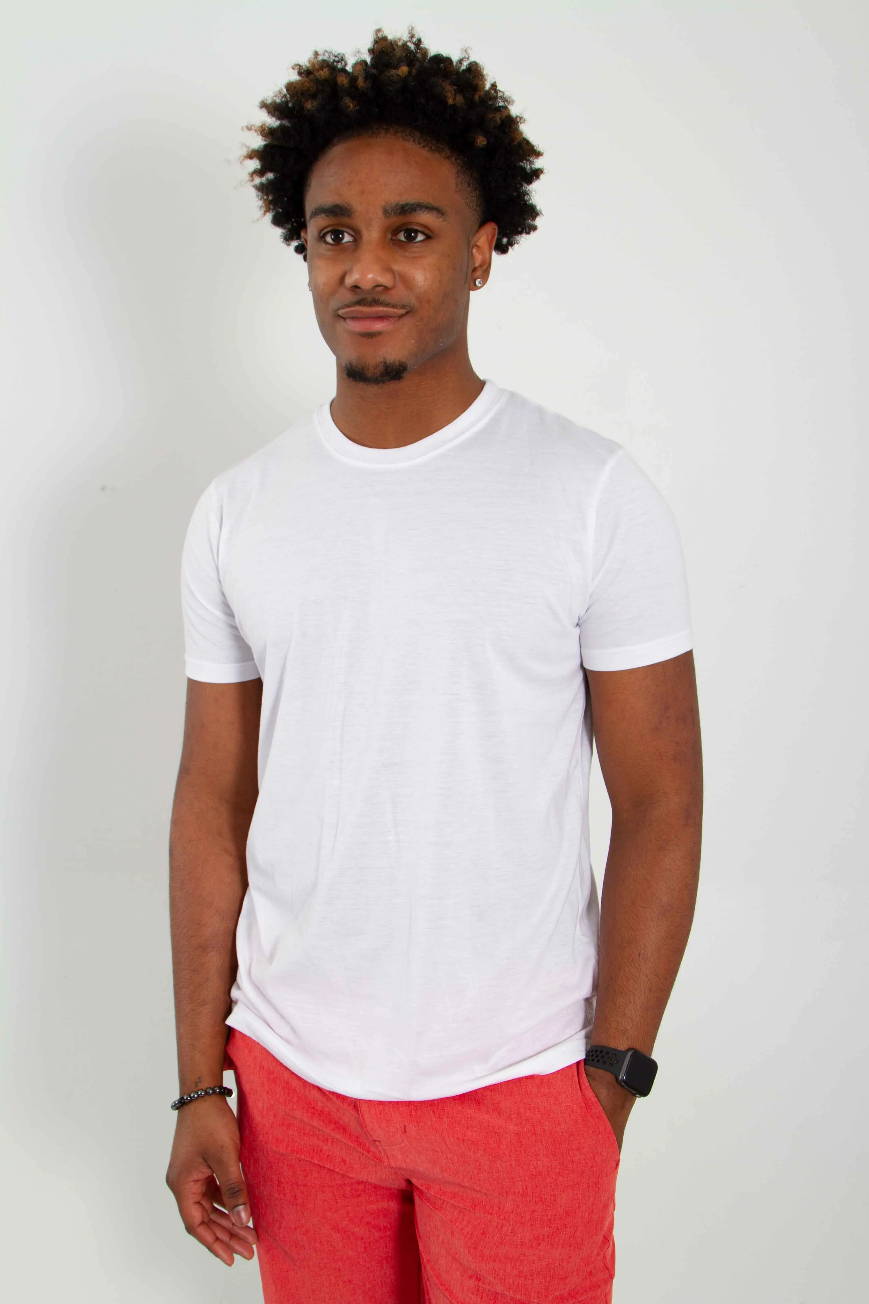 Basic Crewneck Tee for Men in White | 3750-TRUEWHITE