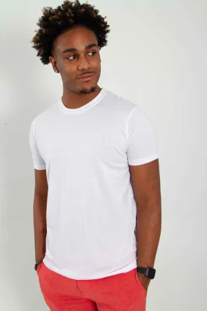 Basic Crewneck Tee for Men in White | 3750-TRUEWHITE