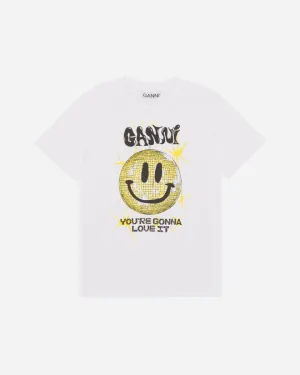 Basic Jersey Smiley Relaxed T-shirt - Bright White