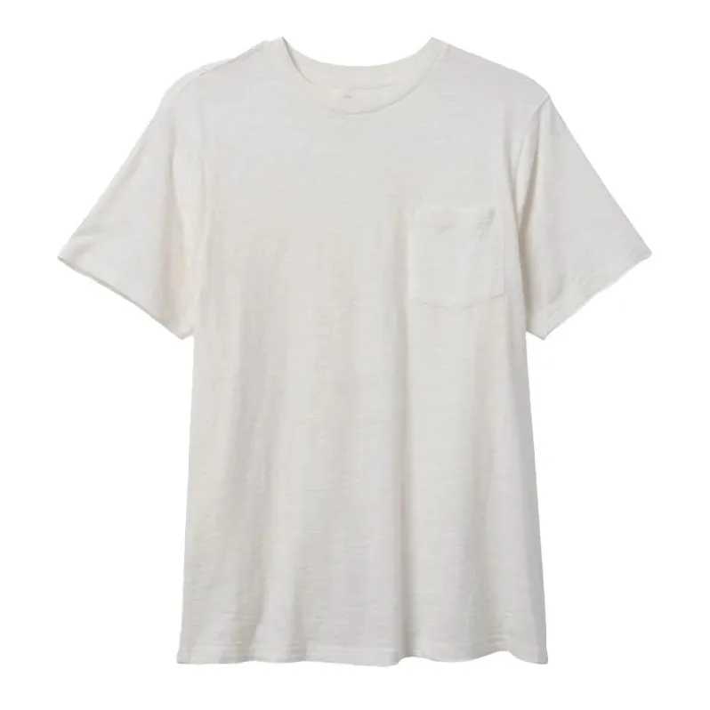 BASIC SLUB S/S PKT TEE OFF WHITE