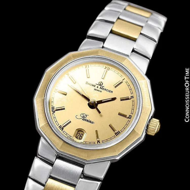 Baume & Mercier Ladies Riviera Two-Tone Watch - Stainless Steel & 18K Solid Gold