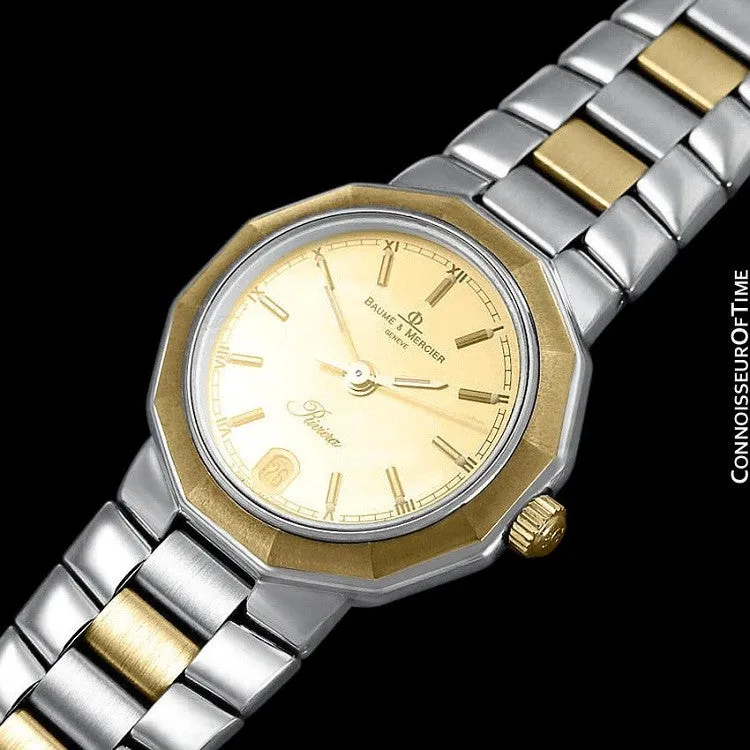 Baume & Mercier Ladies Riviera Two-Tone Watch - Stainless Steel & 18K Solid Gold
