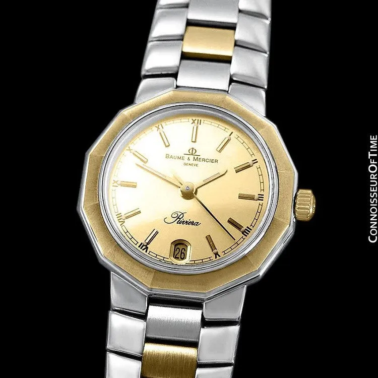 Baume & Mercier Ladies Riviera Two-Tone Watch - Stainless Steel & 18K Solid Gold