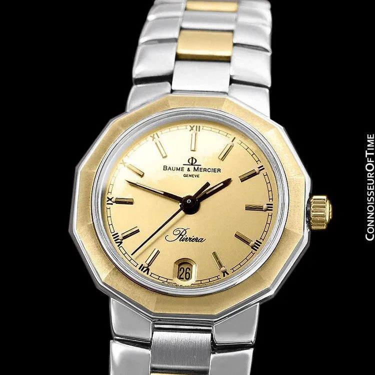 Baume & Mercier Ladies Riviera Two-Tone Watch - Stainless Steel & 18K Solid Gold