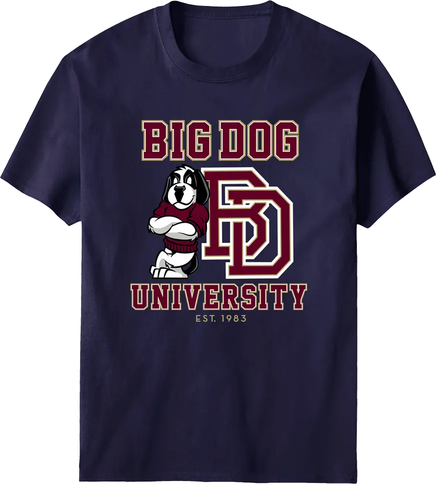 Bd University Burgundy Gold T-shirt