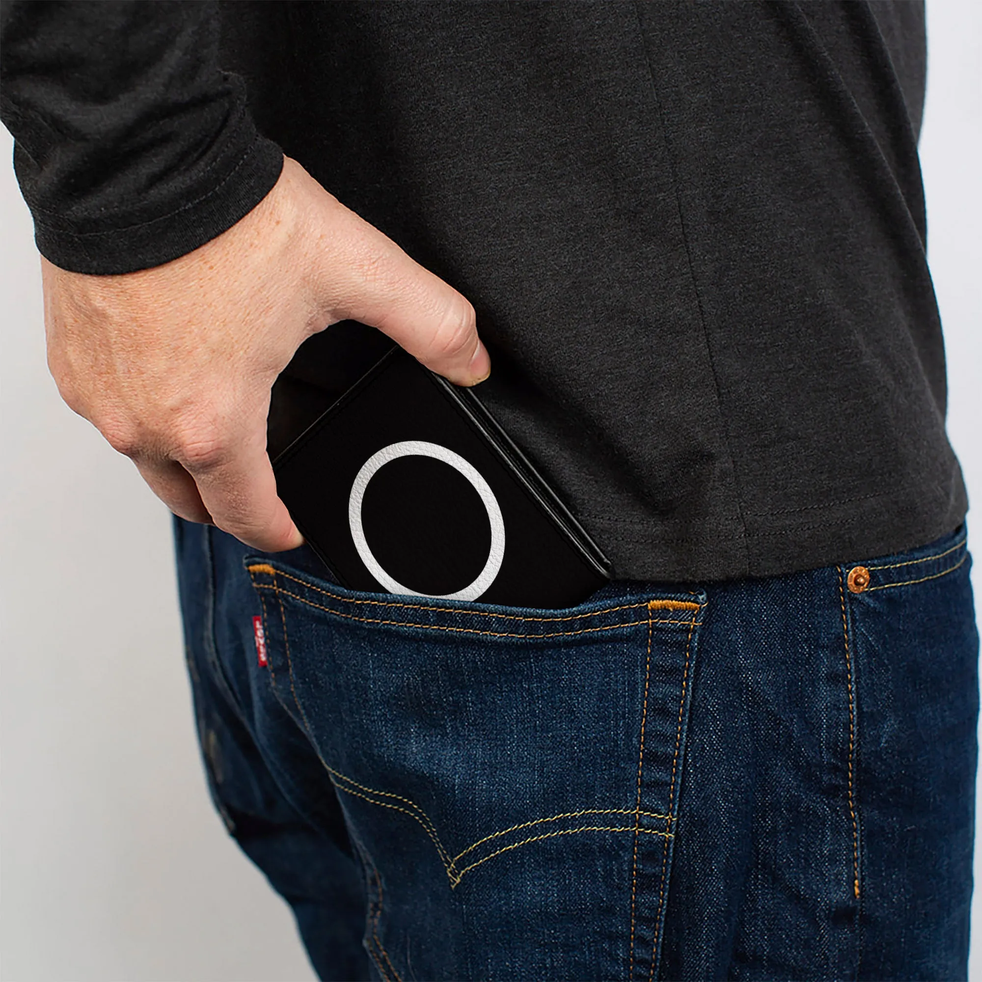 Bi-Fold Wallet - Shape Circle Black White