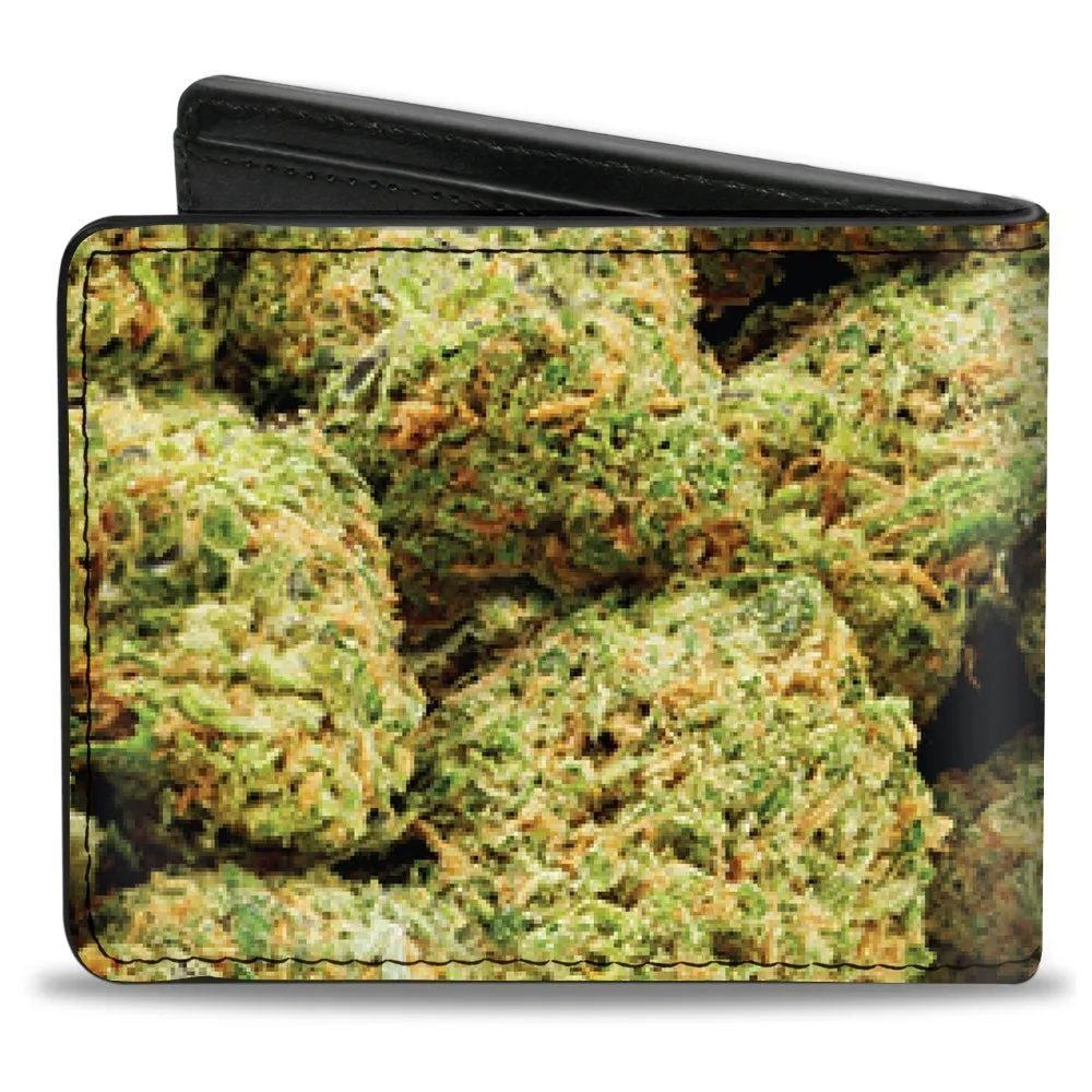 Bi-Fold Wallet - Vivid Marijuana Nugs2 Stacked