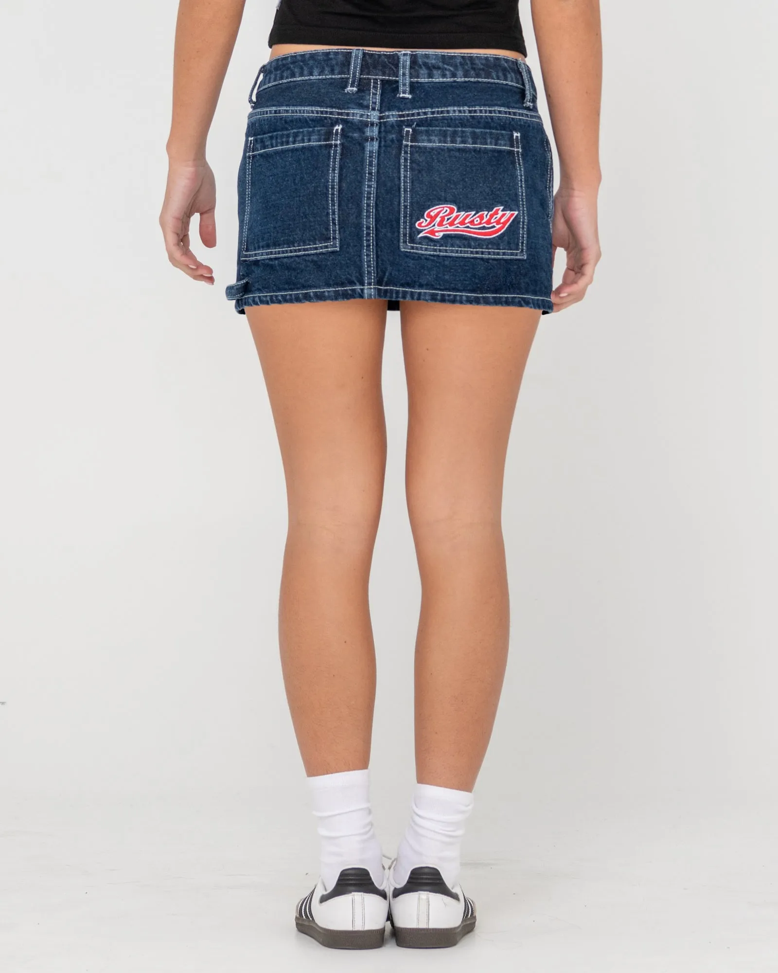 Billie Low Rise Mini Denim Skirt