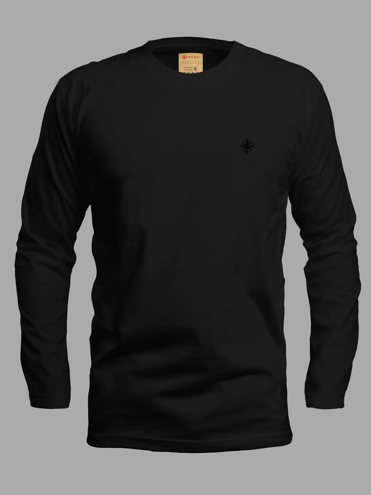 Black | ACTION series | Full Sleeve T shirt for Men