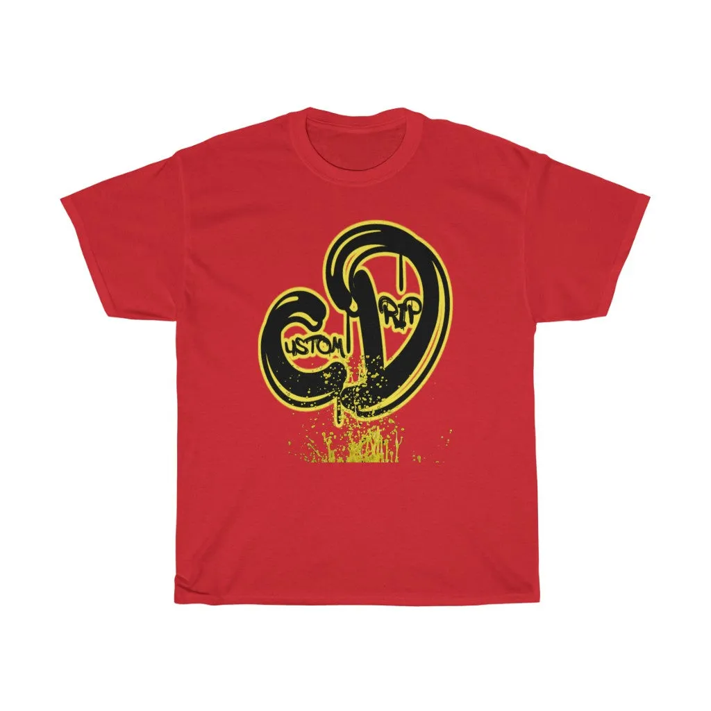 Black & Yellow Custom Drip Unisex Heavy Cotton Tee