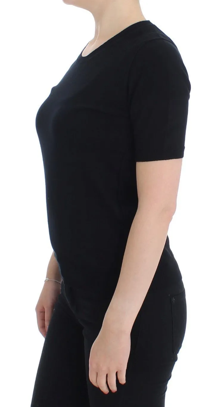 Black Crewneck Sweater T-shirt