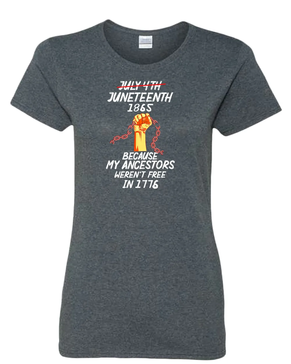Black power t-shirt because my ancestors weren't free in 1776 t-shirt