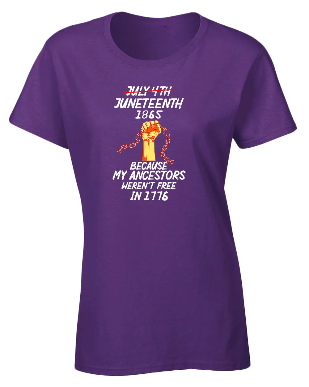 Black power t-shirt because my ancestors weren't free in 1776 t-shirt