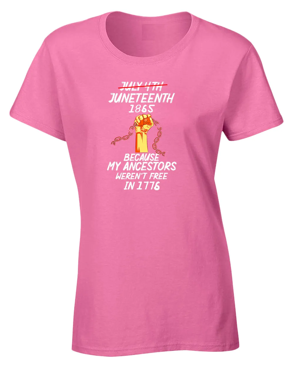 Black power t-shirt because my ancestors weren't free in 1776 t-shirt